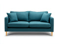 Canape 2 places en tissu bleu style moderne 170x95x80 cm design salon contemporain