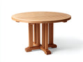 Table de jardin 120x120x75 cm bois naturel rond style scandinave moderne-table de repas ext¨¦rieur en bois massif