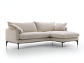 Canap¨¦ d'angle 260x160x85 cm tissu beige style moderne-canap¨¦ panoramique design contemporain avec pieds en m¨¦tal