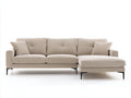 Canap¨¦ d'angle en tissu beige style moderne 260x160x85 cm design salon