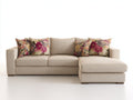 Canap¨¦ d'angle en tissu beige design moderne 240x160x85 cm